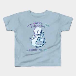Mermaid wave too dangerous Kids T-Shirt
